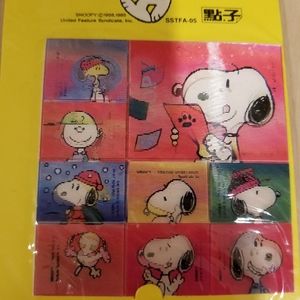 Snoopy rare sticker lenticular image